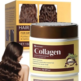 Mascarilla para Cabello: Mascarilla de Queratina para Cabello, Keratina para el Cabello 500ml Tratamiento Reparador con Aceite de Coco - para Cabello Dañado, Seco, Teñido y Rizado