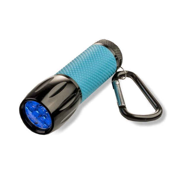 CARSON Unisex's UVSight PRO, UV Torch with 9 Ultra Violet Blue LED Bulbs and Carabiner Clip (SL-44), One Size