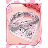 Yearntown 8 Pack Pink and White Silk Bride Bandanas 27