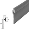 TechnologyLK Angled Gray Vinyl for Framed Shower Door Drip Rail
