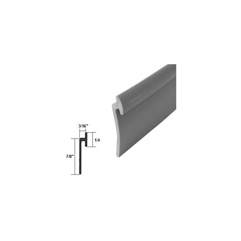TechnologyLK Angled Gray Vinyl for Framed Shower Door Drip Rail