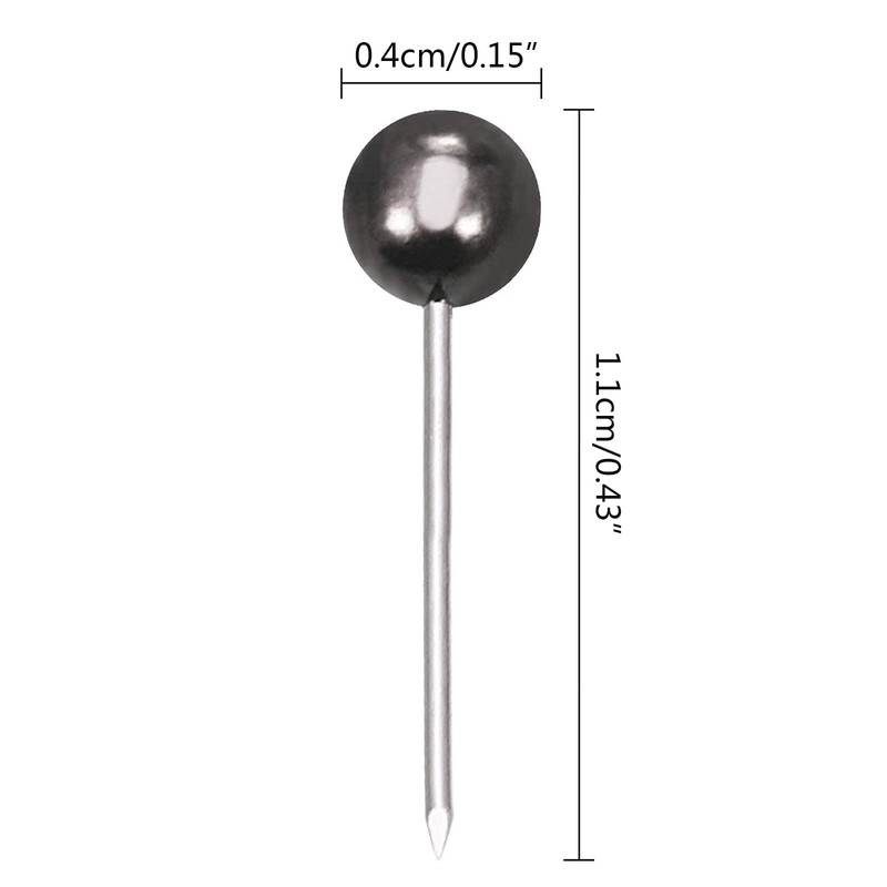Small Round Map Tacks,200 Pack Map Push Pins with 1/8