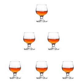 Valeways 1.75oz Mini Shot Glass Set of 6 - Clear, Super Cute, Perfect for Tasting Brandy - Glass Snifters