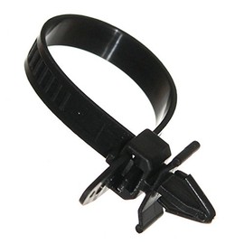 12x Cable Ties with Clip Hose/Black Detachable Anchor In-Car Mount Ring Holder Set of 12