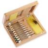 Watchmakers Screwdrivers Set Wood Box Case Repair Tool Spare Blades