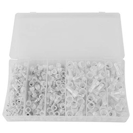 Kit de 300 Terminales Crimpados de Nailon para Cable AWG 22 a 16 16 a 14 12 a 10 Conectores de Extremo Cerrado para Instalaciones Eléctricas Automóvil Audio