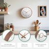 Mebus Wall Clock, Plastic Aluminium, White, 30 cm