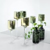 Set of 3 - Long Stem Mercury Glass Cylinder Vase,