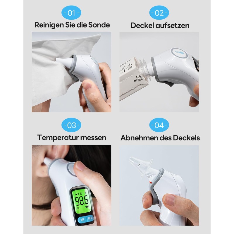 PC01 Replacement Protective Caps for Ear Thermometer Fever Thermometer Pack