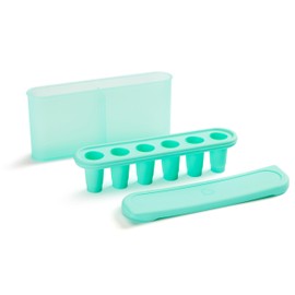 Munchkin® Silicone Baby Food Freezer Tray with Lid - Baby Popsicle Molds for Breastmilk, Fruit, and Veggie Purees, Mint