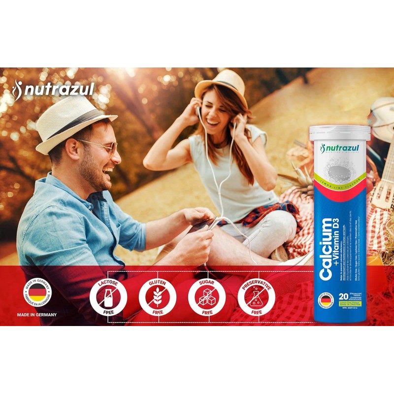 Tabletas Efervescentes Nutrazul Calcio+vitamina D3 60 Tablet