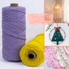 LEREATI Macrame Cord 4mm x 100m, Single Strand Thick Macrame