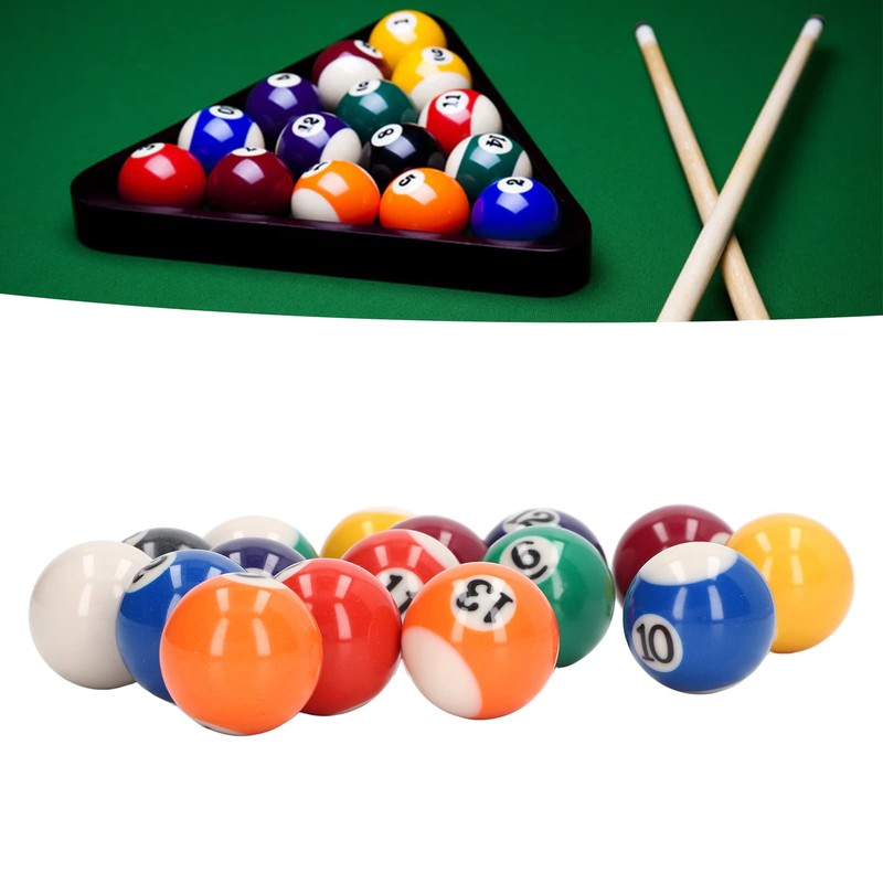 Mini Billiard Balls, 16 Pool Balls Set, 1-1/4" Pool Table