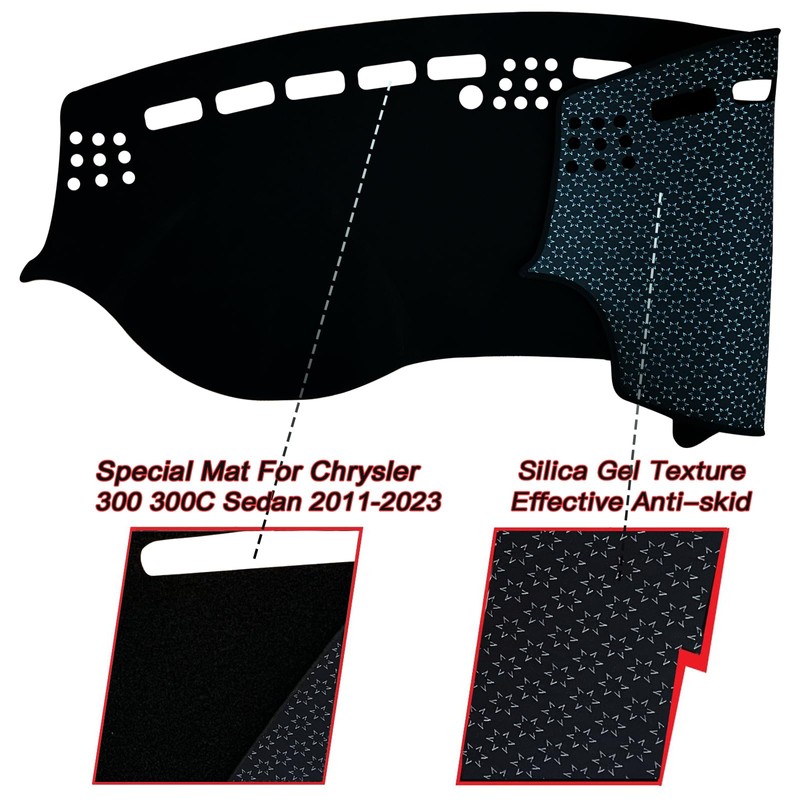 KEEGTBOX Dash Mat Cover Interior Dashboard Protection pad Compatible with