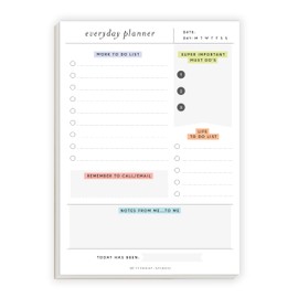 Everyday Planner - Daily Planner Notepad | To Do List Management, Notepads A5 Size,Tear Away Pages,Checklist & Productivity Organiser,Ideal School Planner Notebook and Daily Planner for Efficient GSCE