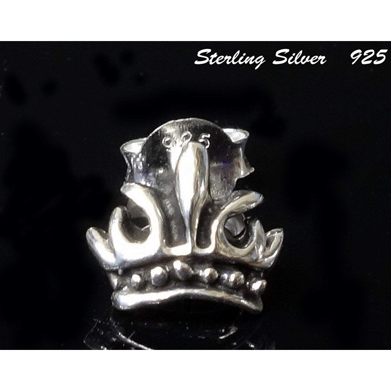 [Silver 925] 片耳 Earrings Punk Rock Gothic Crown Men's Women's;