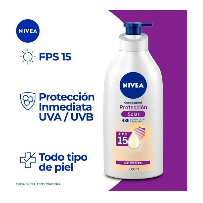 Crema Corporal Nivea Protección Solar Vitamina Fps 1lt Neutra