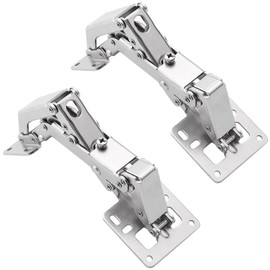 Generic 170 Degree Hidden Door Hinge - Concealed Cabinet Hinge for Hidden Cabinet Doors, ‎Silver (2.)