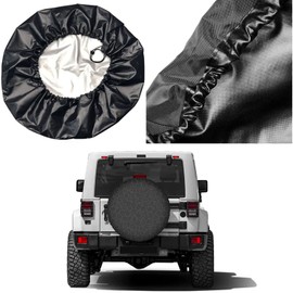 Dujiea Animal Leopard Print Spare Tire Cover, Universal Wheel Tire Cover Dust-Proof Tire Protectors for Trailer Rv Van SUV Truck Camper and Many Vehicle 14 15 16 17 Inch