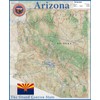 Arizona State Physical Map - 16.5 x 19.5 Inches -