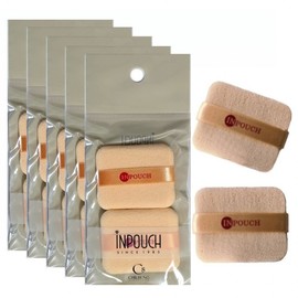 Inpouch OPP Square Powder Puff 10P Square Puff Makeup Flocking
