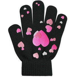 HiFEN® Kids Winter Magic Gloves Colorful Super Soft Stretchy Warm Full Finger Thermal Knit Gripper Gloves For Baby girl gloves One Size