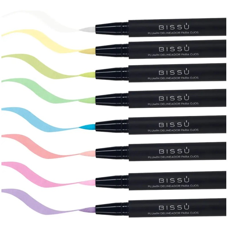 Kit Plumín Delineador Para Ojos Tonos Pastel Bissú Original