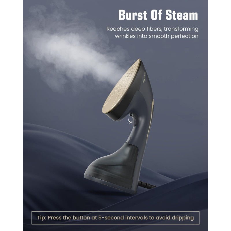 BEAUTURAL Steamer for Clothes, 2-in-1 Steam & Iron, 1200W Handheld