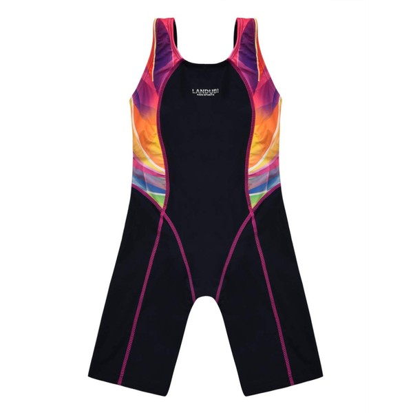 Cadocado Traje de baño deportivo de una pieza para niñas,