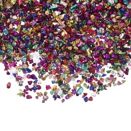 NOLITOY 1 glass chip vintage nail charm crushed irregular glass epoxy crushed glass nail art jewels glass epoxy fillers epoxy resin filler epoxy filler charms nail filler 3D manicure opal