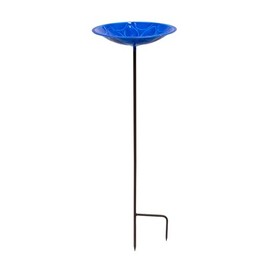 Achla Designs Lolly Enameled Birdbath, Delphinium Blue