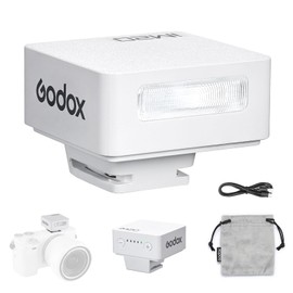 Godox iM20 Mini Flash 5 Power Levels 440 Full-Power IM 20 Small Camera Flashes Speedlite for Canon/Fuji/Sony zve10/Sony zv1/Nikon/Panasonic Olympus Pentax/3S Recycle (Godox iM20 White)