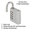 Master Lock 643DWD Set Your Own Word Combination Lock 1-9/16