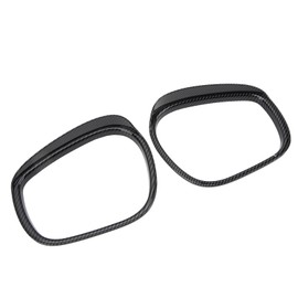2Pcs Rearview Mirror Rain Eyebrow Frame Door Mirror Frame Trim Replacement For Ford Mustang Mach E 2021 to 2023 Carbon Fiber Look