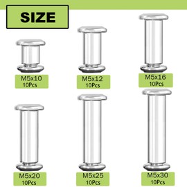 10 Pcs M5x20 mm Hex Socket Cap Bolt with Allen Wrench, 304 Stainless Steel Furniture Connector Bolts M5 Flat Head Screw Barrel Nuts Binding Screws for Crib Replacement Belt Cabinet