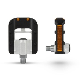Folding Bicycle Pedals Aluminium with Reflectors - for All Bike Types, Trekking Bike, E-Bike, Touring Bike, City Bike, MTB - Comfort Pedals