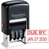 ExtraMark Ultra Dater Self-Inking Rubber Date Office Stamp with Due
