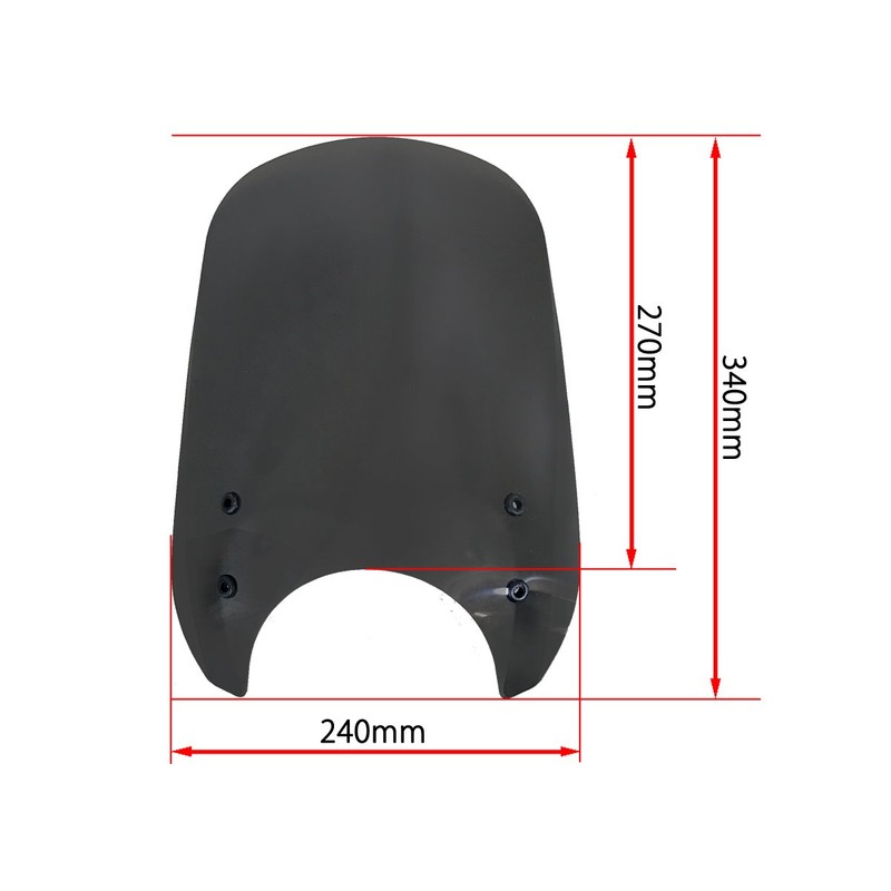 Worldwalk BOLT/C/R SCR950 Fork Mount Screen Long Smoke ws-26-2ls