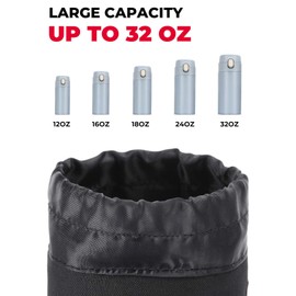 KEMIMOTO Motorcycle & ATV Cup Holder-32oz Drink Holder with Alligator Clamp, UTV, Scooter, Boat, Kayak, Bike, Walker, Black