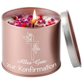 CadeauJoie Konfirmation Geschenke, 9OZ Lavendel Kerzen Personalisierte Kleine Konfirmationsgeschenke für Mädchen, Besondere Christliche Geschenke