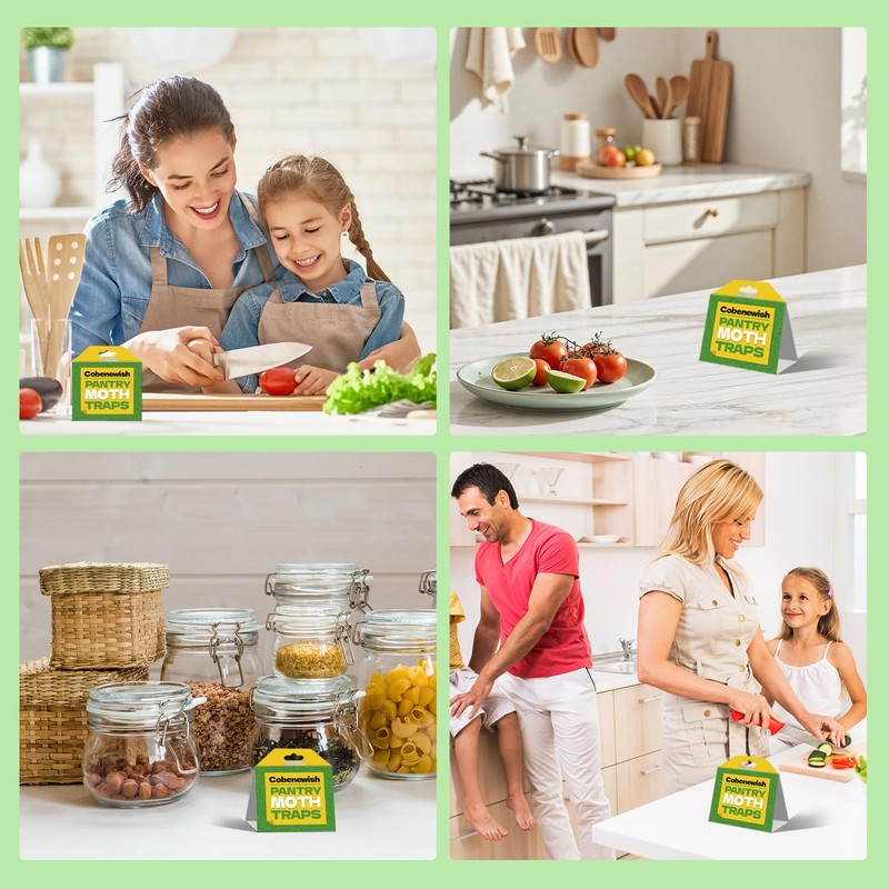 5 Pack Pantry Moth Traps Glue Trap Extra Strength Pheromones