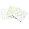 Odenwälder 3er Pack Doppel-Mullwindeln classic 80x80cm bedruckt, Design:limette