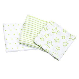 Odenwälder 3er Pack Doppel-Mullwindeln classic 80x80cm bedruckt, Design:limette