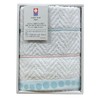 Imabari Towel Gift Set, 1 Face Towel, Border Pattern, Made