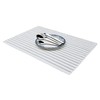 Microfiber Dish Towels - 8 Pack (Stripe Designed Gray and
