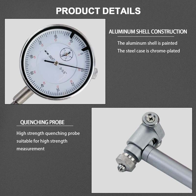 AeKeatDa Dial Indicator Bore Gage 2" - 6" Range(0.001"), Dial