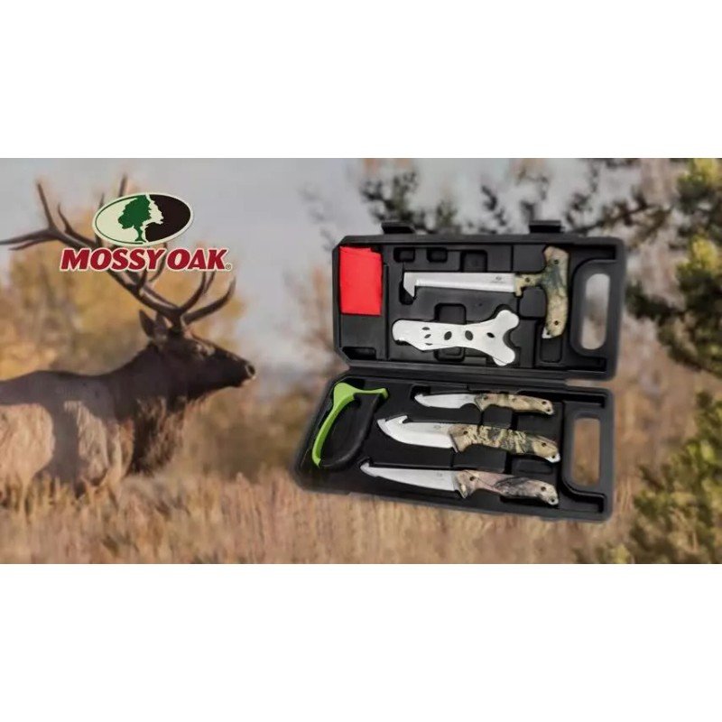 MOSSY OAK Hunting Field Dressing Kit-Portable Butcher GameProcessor Set(8-piece)