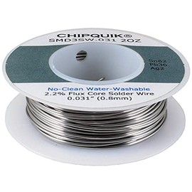 Chip Quik SMD3SW.031 2OZ Solder Wire 62/36/2 Tin/Lead/Silver No-Clean Water-Washable .031 2oz