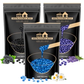 Lifestance Wax Beads Set, 3 Kinds of Waxing Beads, Hard Wax Beans with Lavender & Chamomile & Blackberry, Perfect for Any Wax Warmers, Wax Beads for Hair Removal for Body & Legs