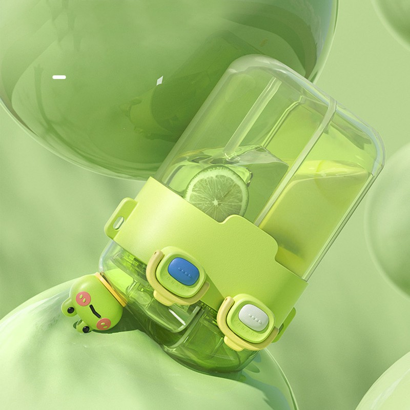 Kawaii Water Bottle Fashion Plastic Double Drinking Water Bottle with